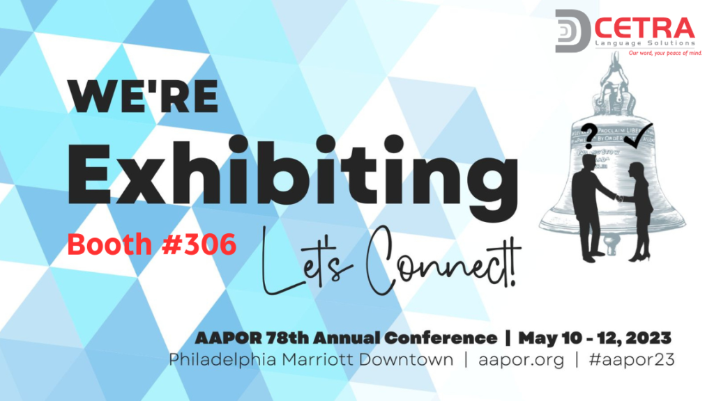 CETRA to Exhibit at AAPOR23 Conference