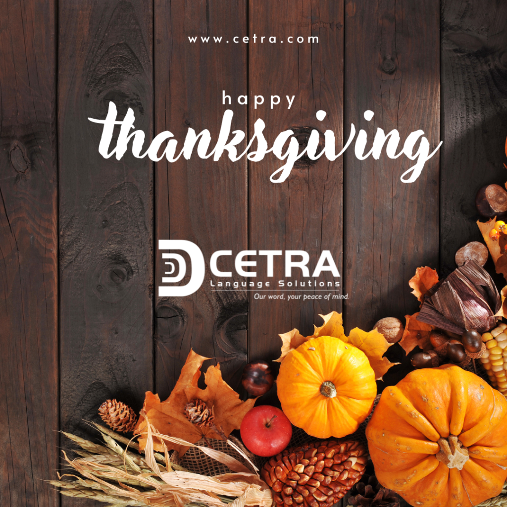 Happy Thanksgiving from all of us at CETRA