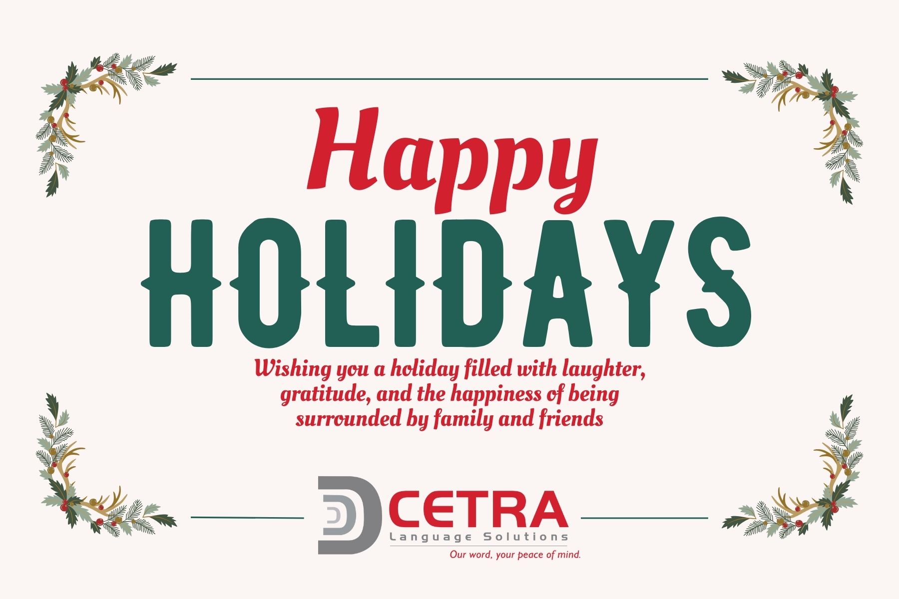 Happy Holidays from CETRA